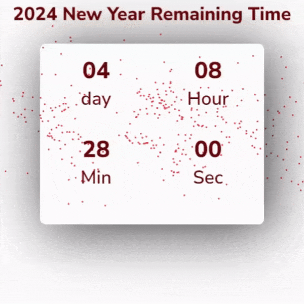 2024 New Year Countdown using HTML, CSS, and JavaScript (source code).gif